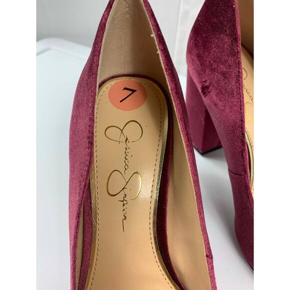 Jessica Simpson Heels Lindly Velvet Bloc - Picture 9 of 9